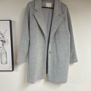 OAK + FORT Light Gray Trench Coat